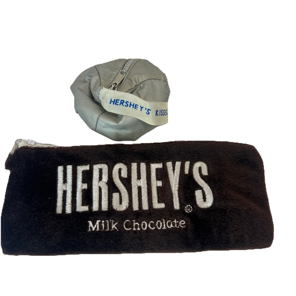 Hershey Candy Bar & Hershey Kiss Theme Soft Novelty Pouch Zipper Bag‎ Cases